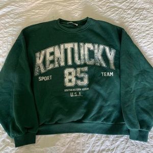 Bershka forest green crew neck